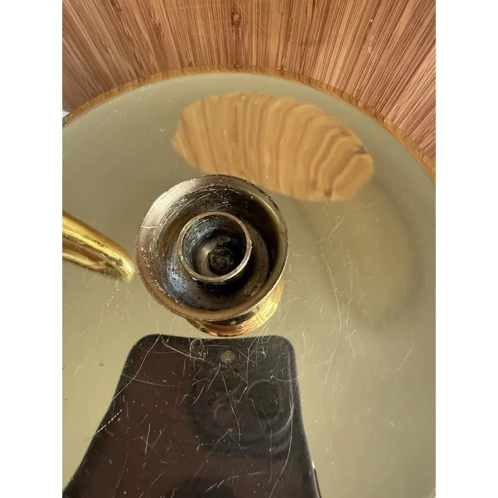 Baldwin Large Brass Taper Candle Stick Holder With Spiral Finger Loop 9